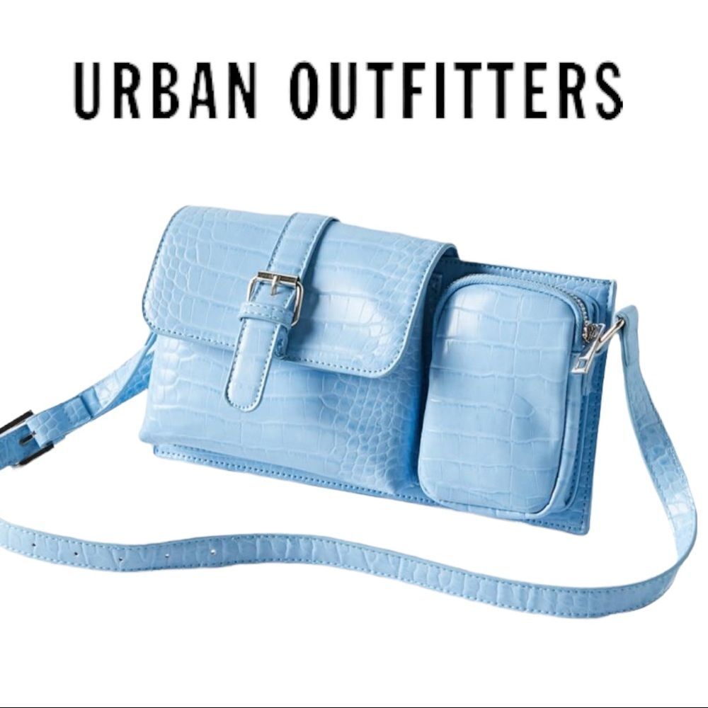 NEW Urban Outfitters UO Dahlila Blue Baguette Purse Bag